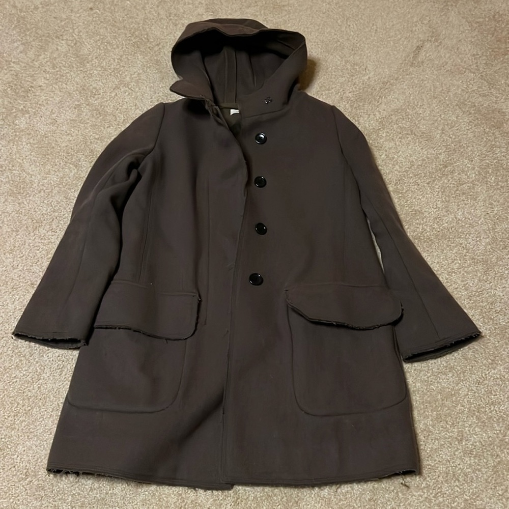 +J by Uniqlo Duffle Coat size XS Dark Mauve